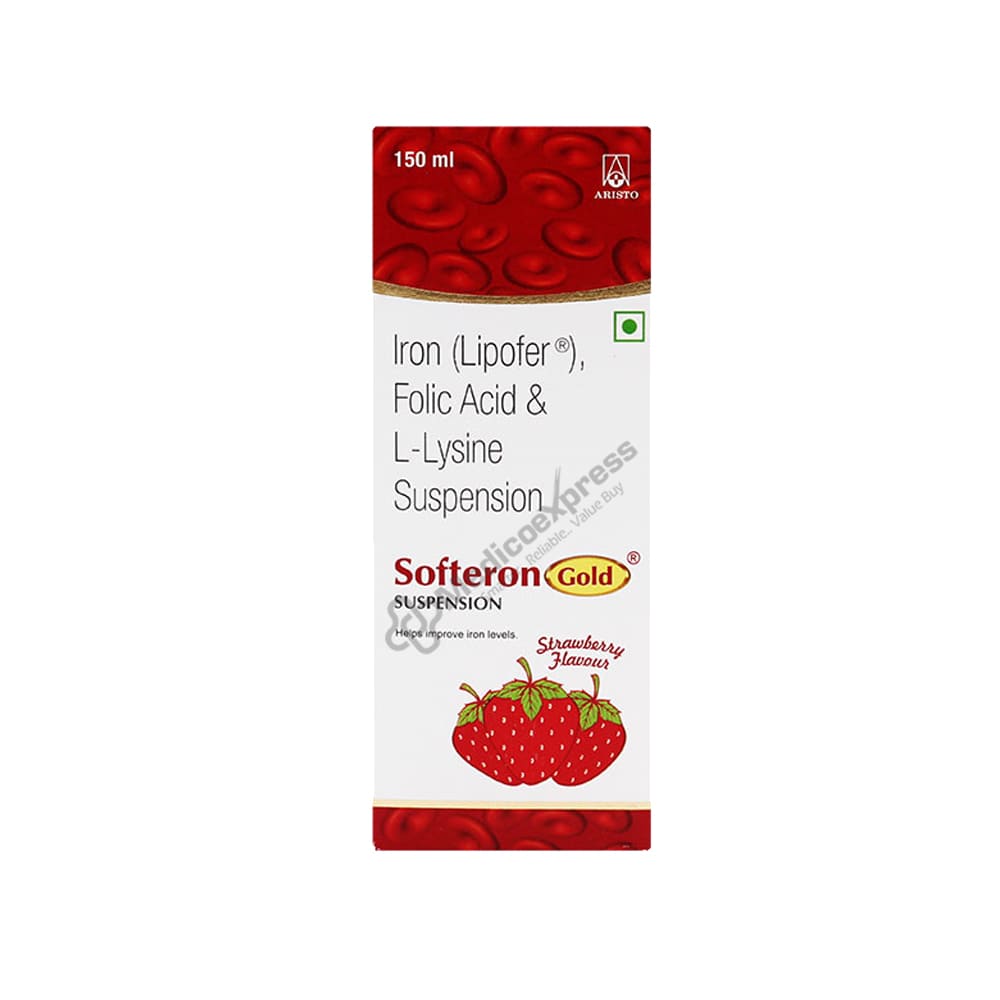 Softeron Gold Strawberry Flavour Suspension 150ml