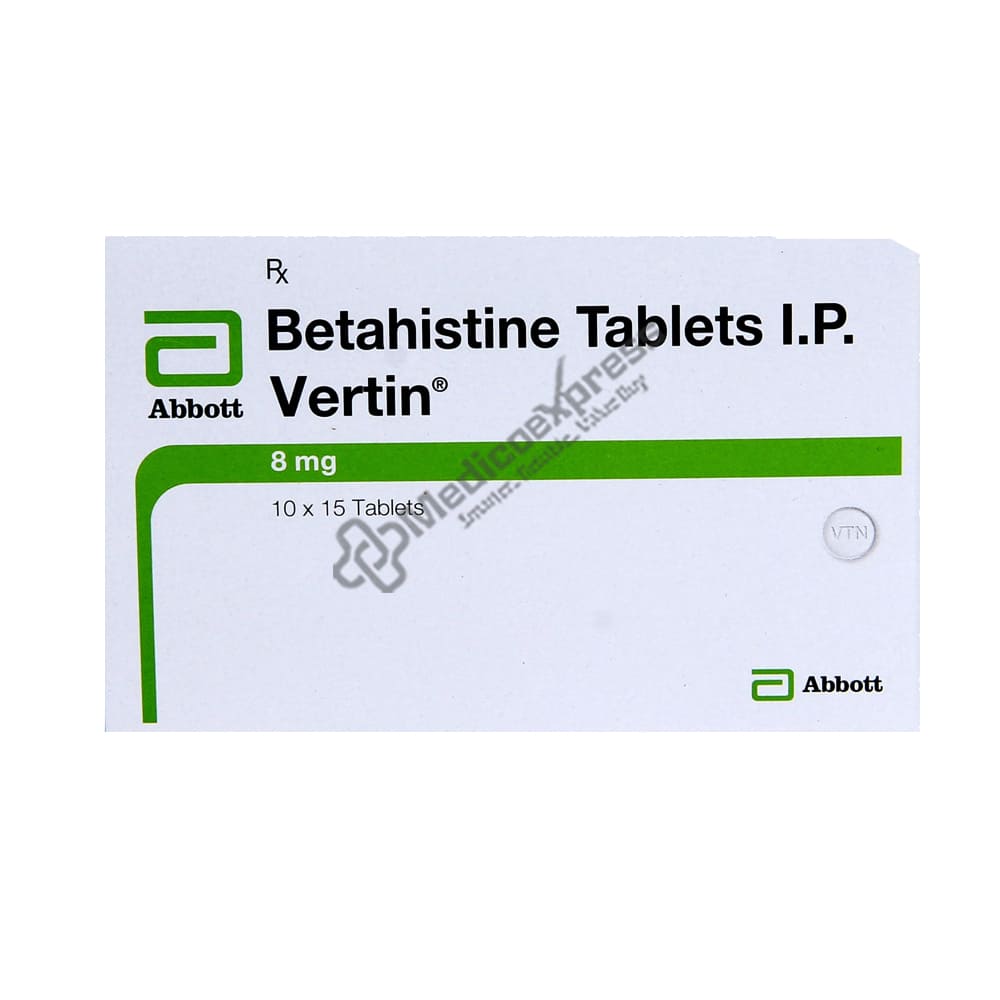 Vertin 8mg Tablet 15's