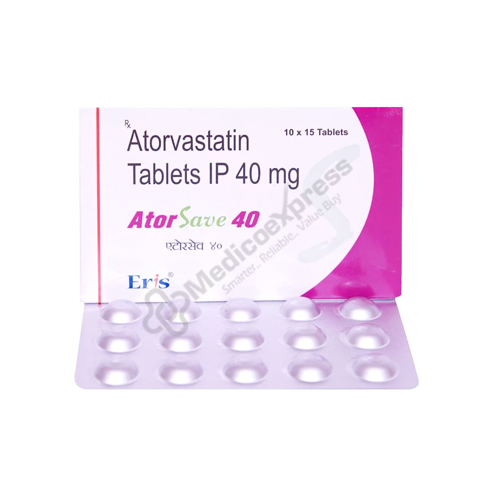 Atorsave 40 Tablet 15's