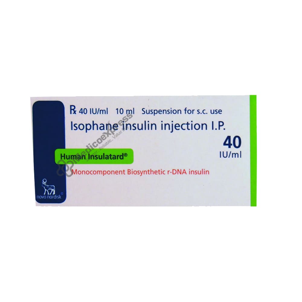 Human Insulatard 40IU/ml Suspension for Injection 10 ml