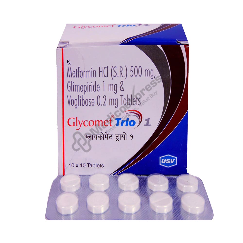 Glycomet Trio 1/0.3 Tablet 10's