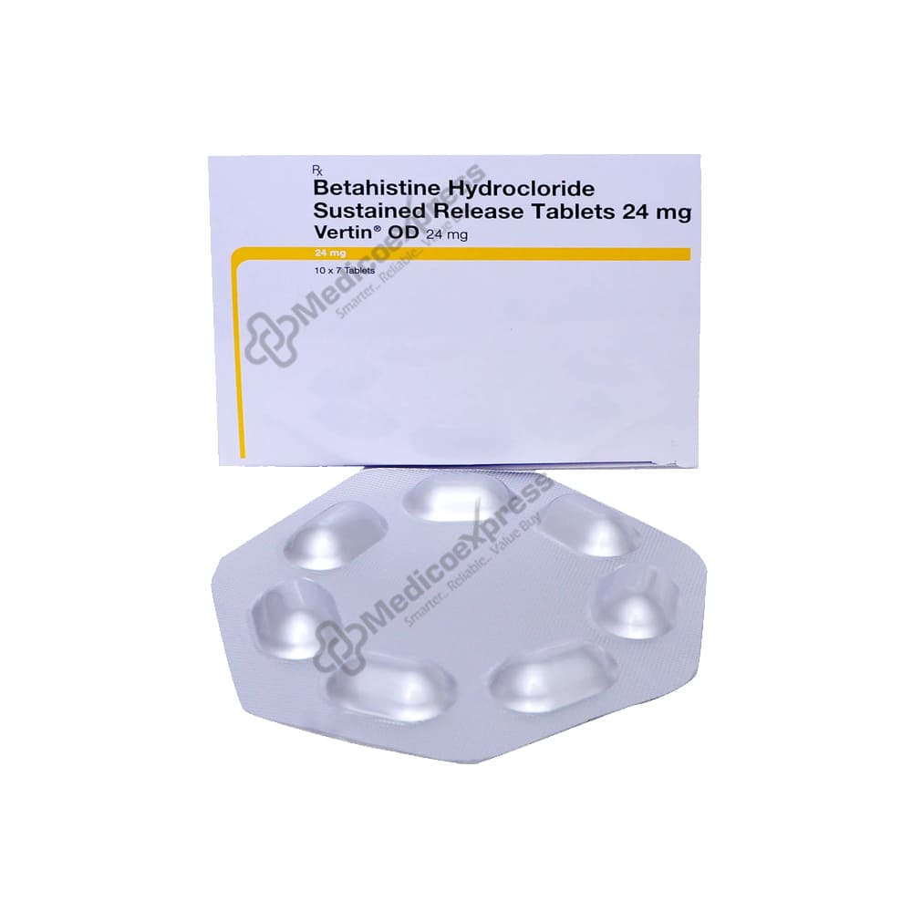 Vertin OD 24mg Tablet 7's