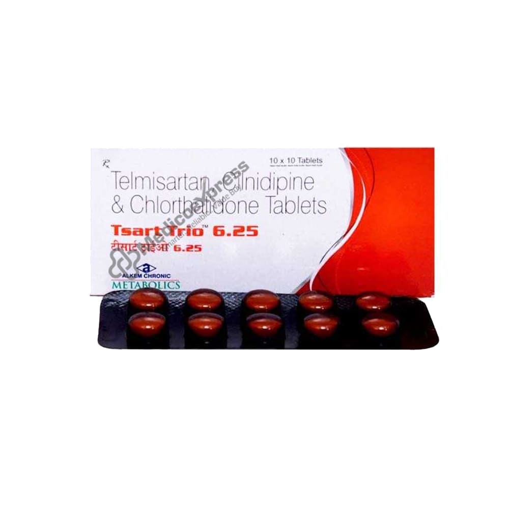 Tsart Trio 6.25mg Tablet 10's