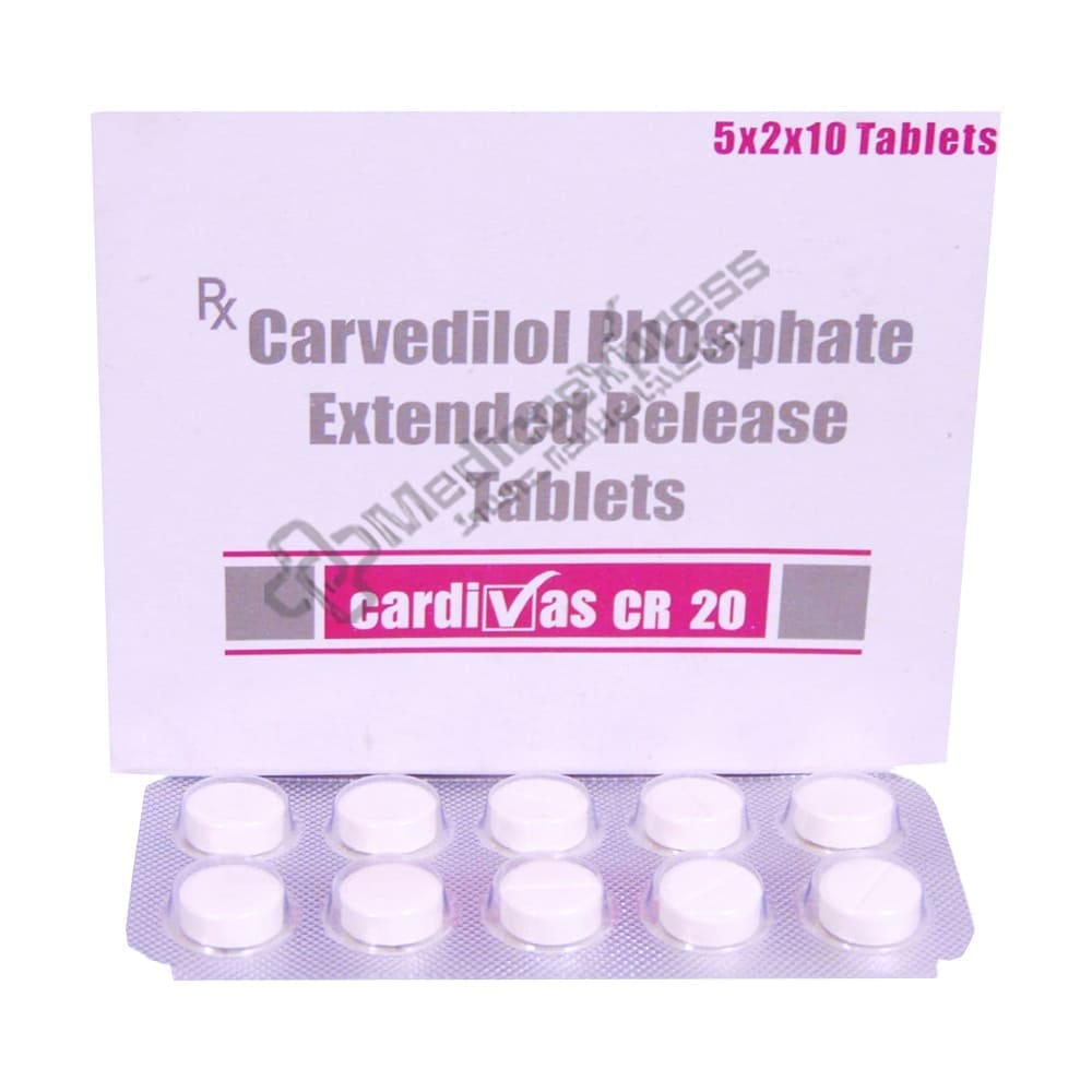 Cardivas CR 20 Tablet 10's