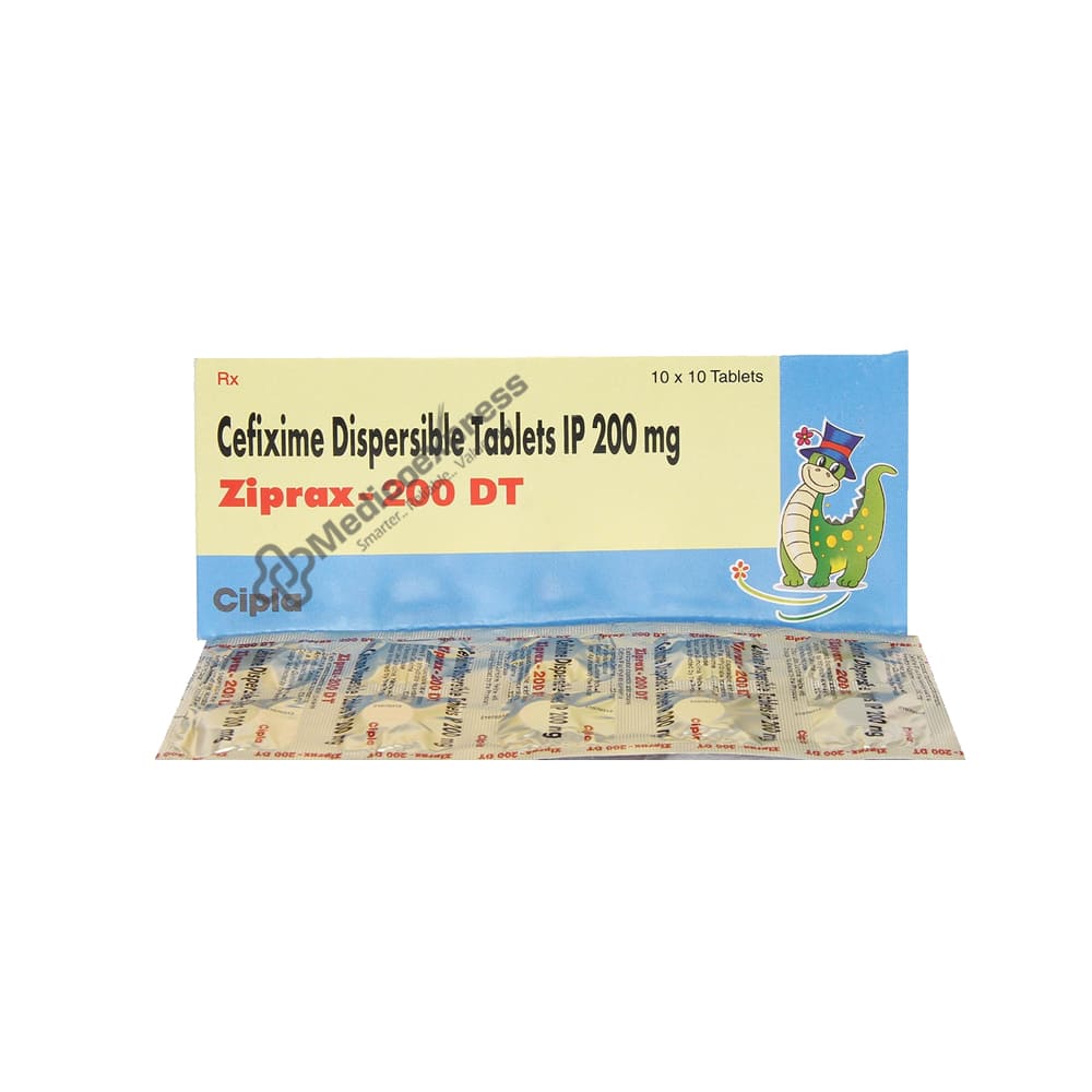 Ziprax Dt 200mg Tablet 10's