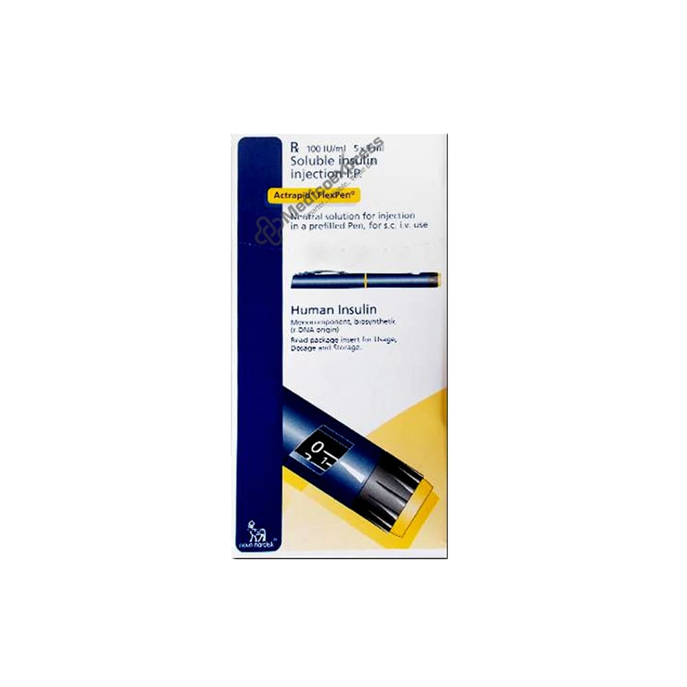 Actrapid Flexpen 100iu Pre Filled Pen Of 3ml Solution For Injection
