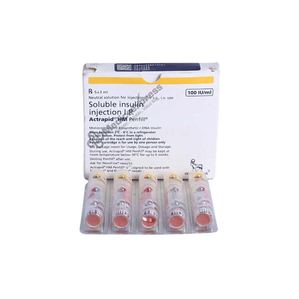 Actrapid HM 100Iu/ml Penfill 3 ml