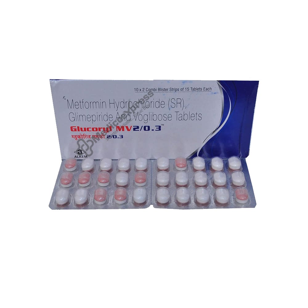 Glucoryl Mv 2 / 0.3 Tablet 15's
